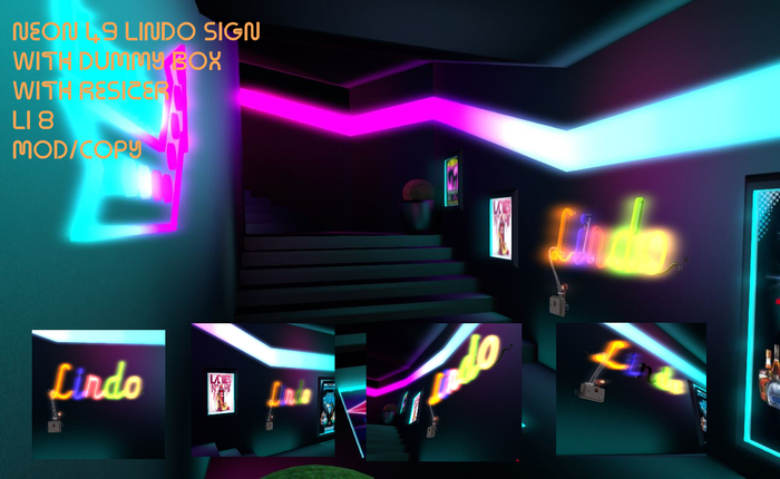 N49 Lindo Neon Sign Box with Resizer from Neon 49