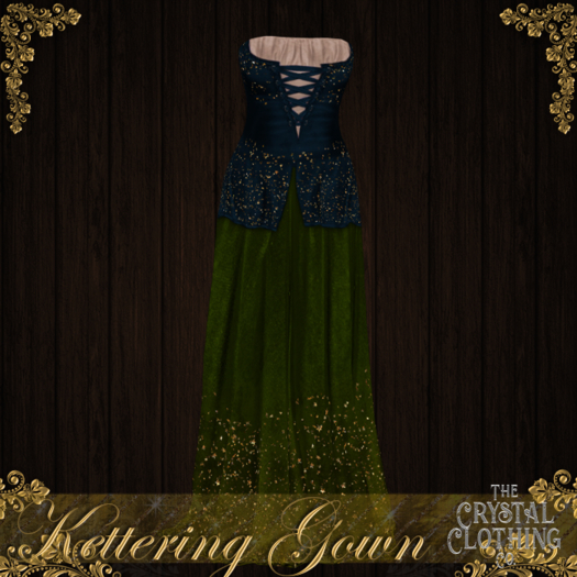 [CC Co.] Kettering - Gown - Olive & Azure