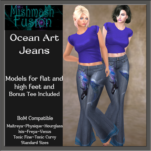 ~*MF*~ Ocean Art Jeans