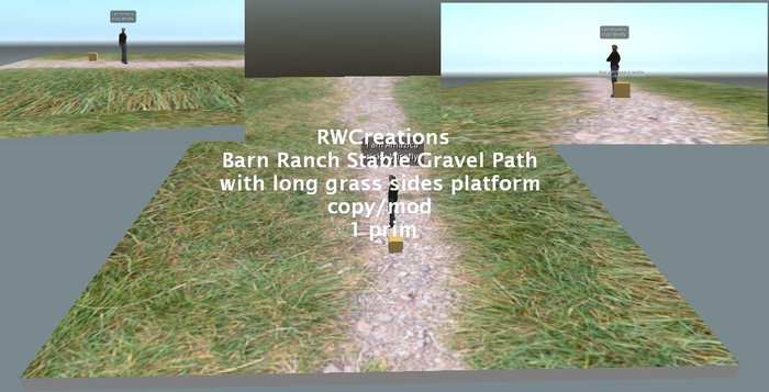 Barn Ranch Stable Gravel Path with long grass sides platform Boxed