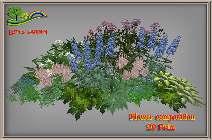 Lady's Garden - Flower composition 20 Prim