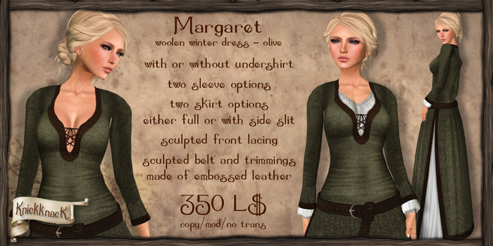 [knickknack] Margaret woolen winter dress OLIVE