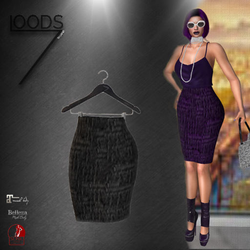 LOODS7  Vieve Skirt black (add)