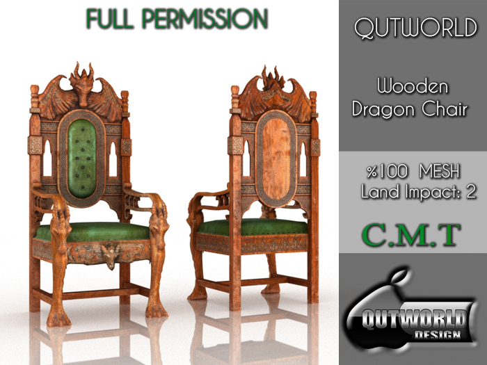 .::QUTWORLD Wooden Dragon Chair::.FP Unpack (ADD)