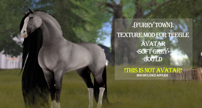 .{FT}. Skin for Teegle Horse "Soft Grey"