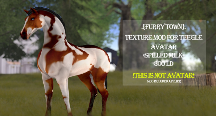 .{FT}. Skin for Teegle Horse "Spilled Milk"