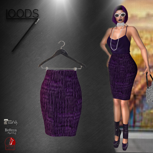 LOODS7  Vieve Skirt purple (add)