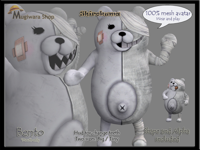 Avatar mesh Shirokuma 2 sizes (Bento)