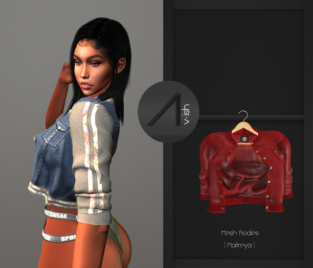 /\-Bomber Jacket Red Leather 