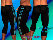 juggwear BOM BLUE racer striped biker CALF LENGTH