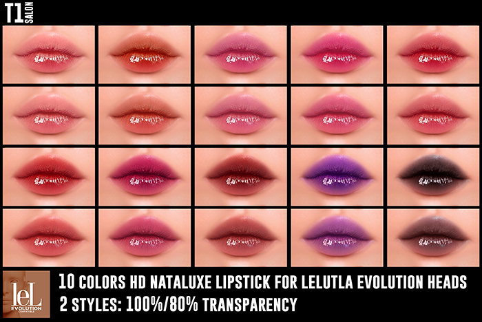 TOP1SALON - HD NATALUXE LIPSTICK (Lelutka Evolution)