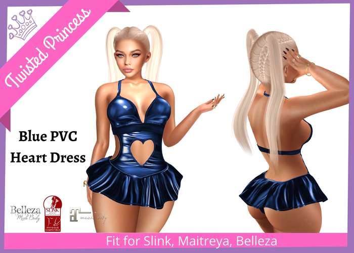 TP- Blue PVC Heart Dress 