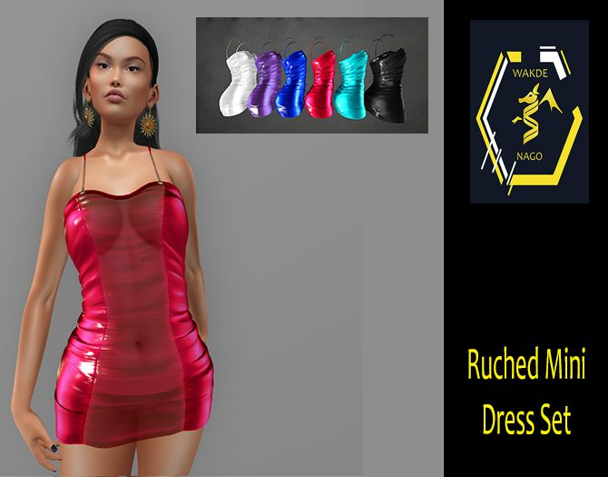 Vtech Dress Second Life Marketplace - WN Ruched Minidress for V-Tech