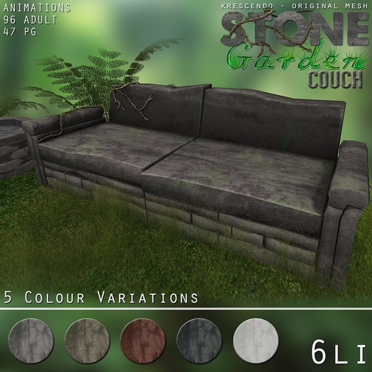 [Kres] Stone Garden Couch - PG - (Boxed)