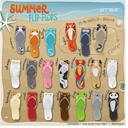 erratic / summer - flip-flops / cow