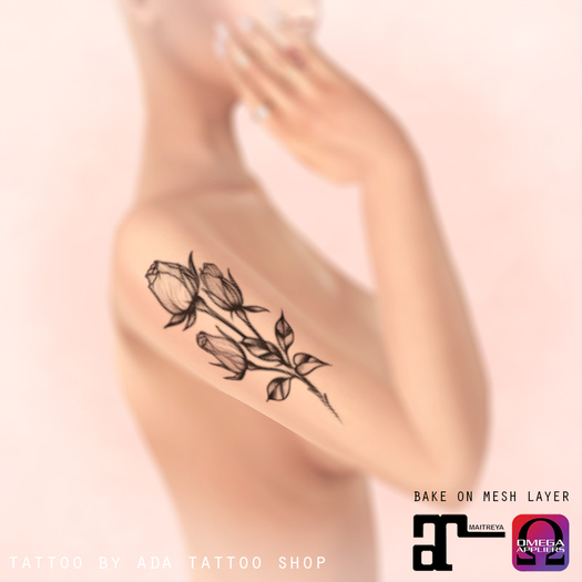 ~ADA Tattoo Shop~ Shoulder roses buds  (BoM, OMEGA, MAITREYA)