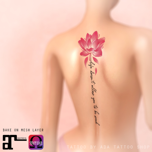 ~ADA TATTOO SHOP~ Pink lotus (BoM, OMEGA, MAITREYA)