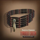 [Timber Creek] Native Bone Choker-Black & Blood-Boxed