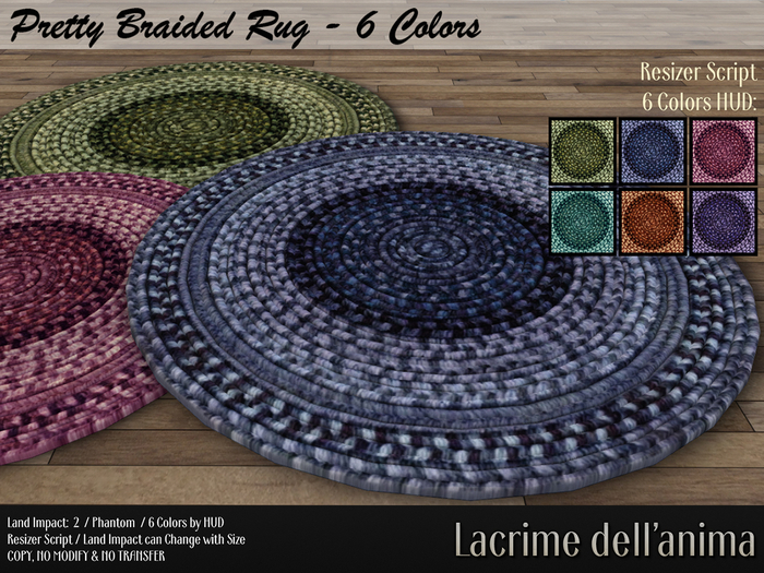 Pretty Braided Rug - 6 Colors