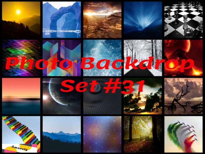 Photo Backdrop Pictures X20 Set #31 "BOXED"