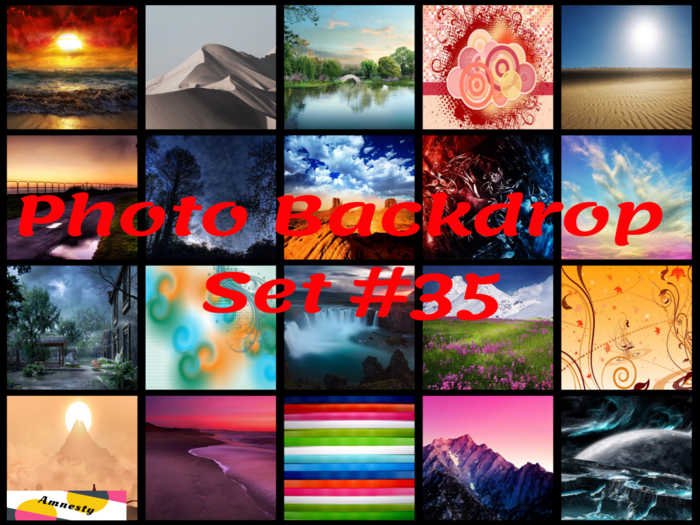Photo Backdrop Pictures X20 Set #35 "BOXED"
