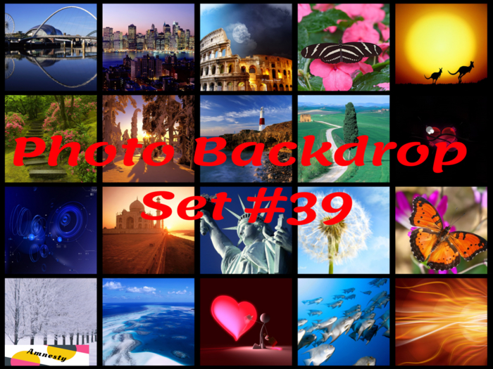 Photo Backdrop Pictures X20 Set #39 "BOXED"