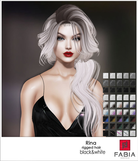 -FABIA- Mesh Hair   < Rina> Black&White