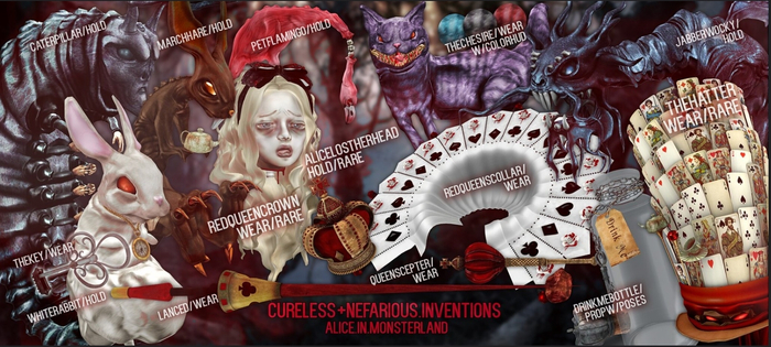 Second Life Marketplace - cureless aliceinmonsterland FULL SET with RARES