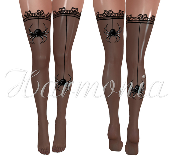 Spiders Black Stockings