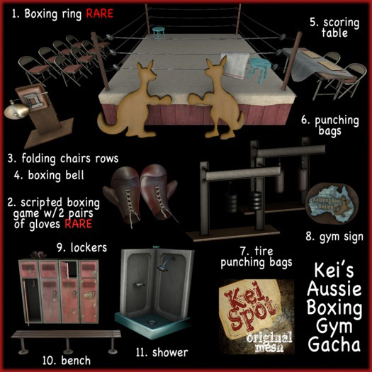Kei's Aussie Boxing Gym Gacha Full Set inc 2 RARE