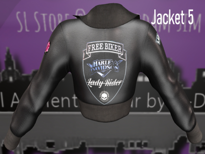 BAG -BIKER JACKET BLACK PRINT 5