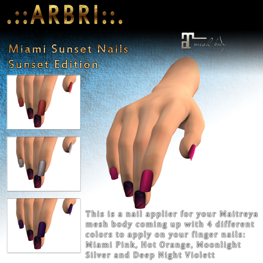 .::Arbri::. Nails Miami Sunset (Maitreya)
