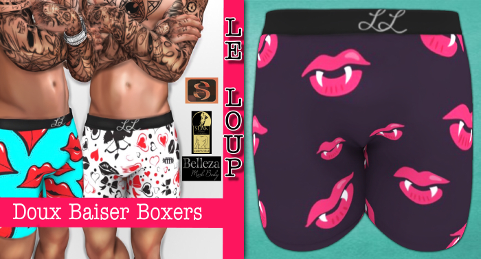 LL~Doux Baiser Vamp Lips Boxers
