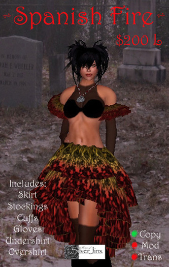 Almost Free! Spanish Fire Dress Set Gift