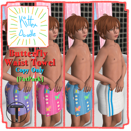 [KitterDoodle] Butterfly Waist Towel Tweenster Fatpack [Box]