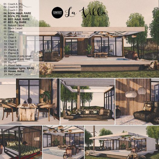 Concept}*18. La Villa. Couple of pots small