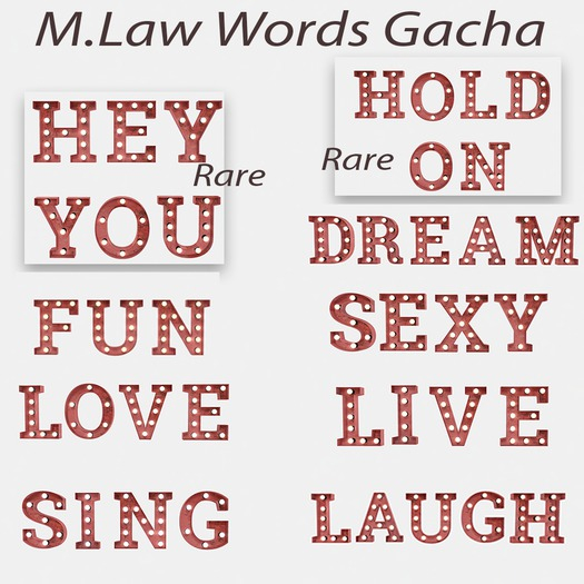 .:M. Law.: Words Gacha -Hold On RARE