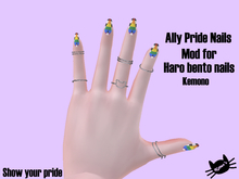 .: Kitten's  - Ally pride nails for haro bento nails :.