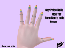 .: Kitten's  - Gay pride nails for haro bento nails :.