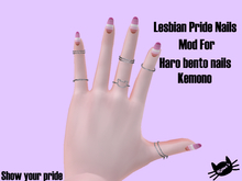 .: Kitten's  - Lesbian pride nails for haro bento nails :.