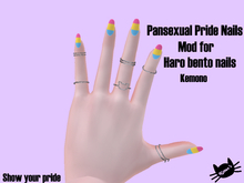 .: Kitten's  - Pansexual pride nails for haro bento nails :.