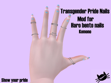 .: Kitten's  - Transgender pride nails for haro bento nails :.