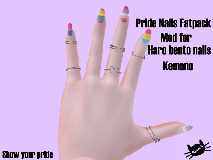 .: Kitten's  - Pride nails for haro nails FATPACK :.