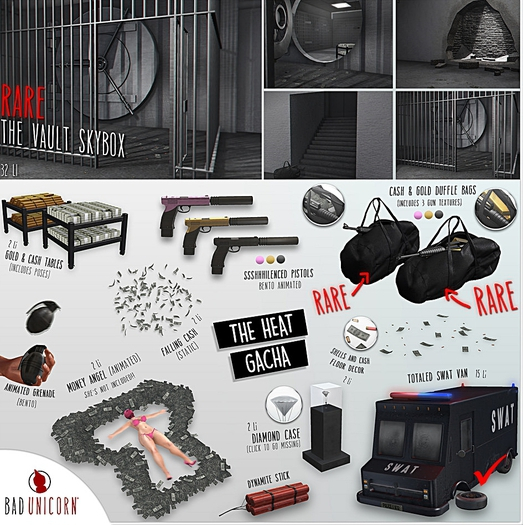 [Bad Unicorn] Table with Cash 'The Heat'