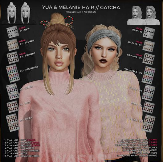 Wasabi // Yua Mesh Hair - #6 Reds