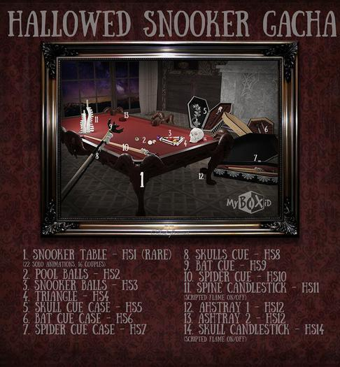 MyBOXiD - Snooker Table - HS 1 RARE