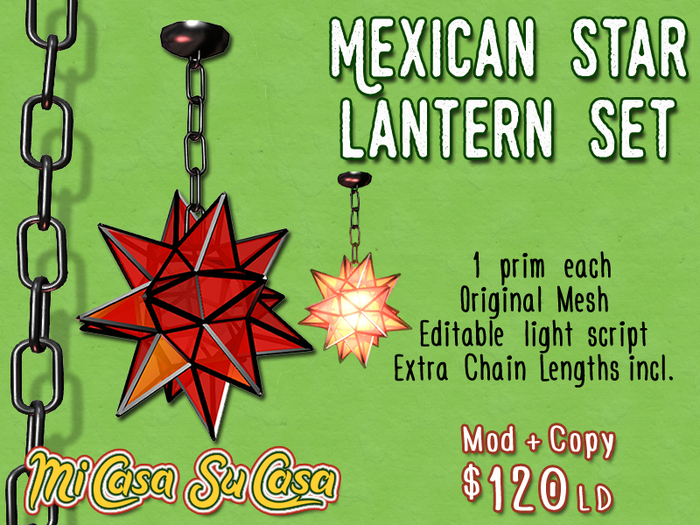 Mi Casa Su Casa: Mexican Star Lantern Set