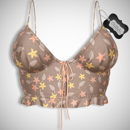 ChicModa // Blossom Top // PEACH FLORAL