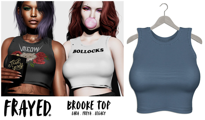 Frayed - Brooke Top - Blue