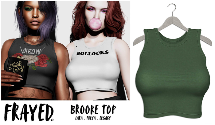 Frayed - Brooke Top - Green